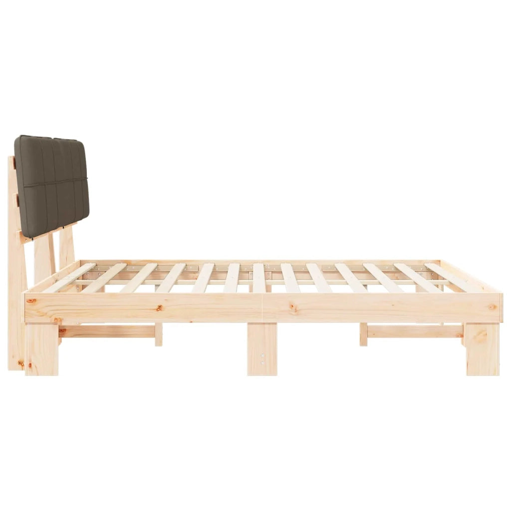 Letto con Testiera Rivestita Talpa 200 x 200 cm Pino massello