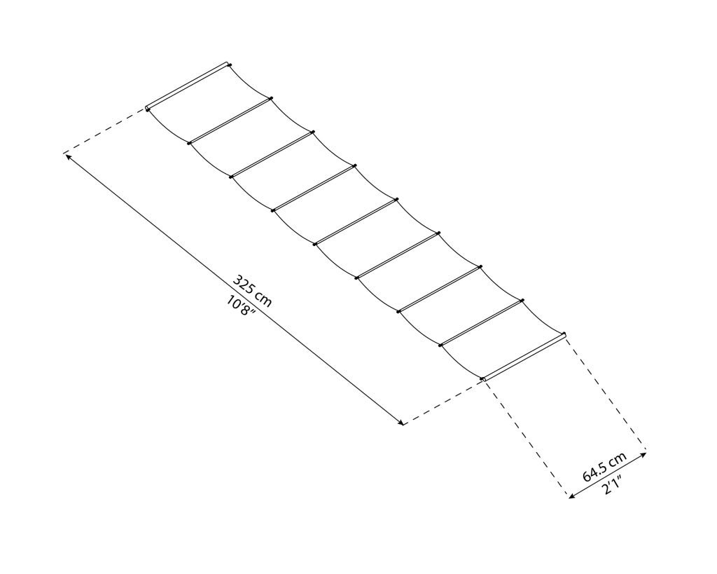 Tenda da Tetto Per la Pergola Stockholm 3.4X8 m Bianco