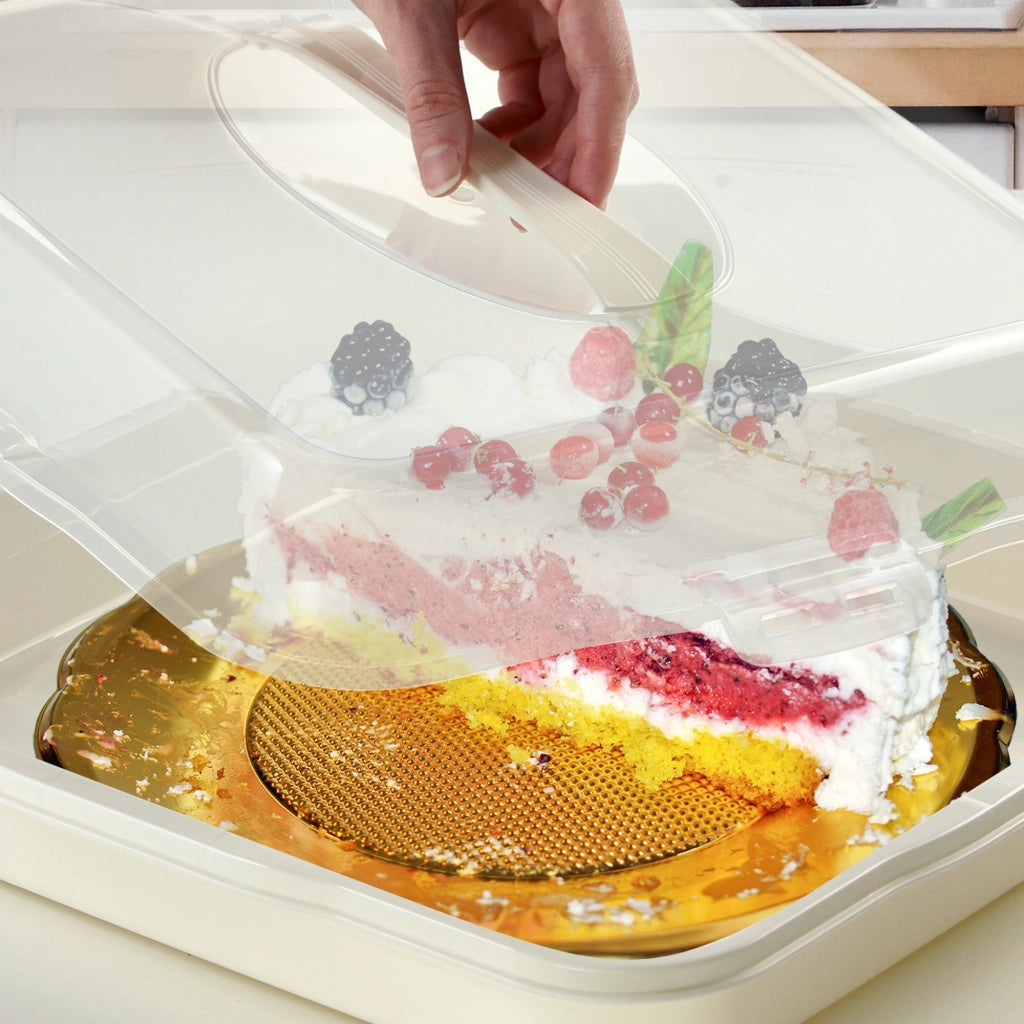 Contenitore quadrato in plastica KADAX per la cottura di torte, scatola per torte con coperchio