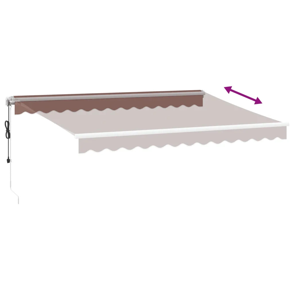 Tenda da Sole Retrattile Automatica Marrone 350x250 cm 3310205