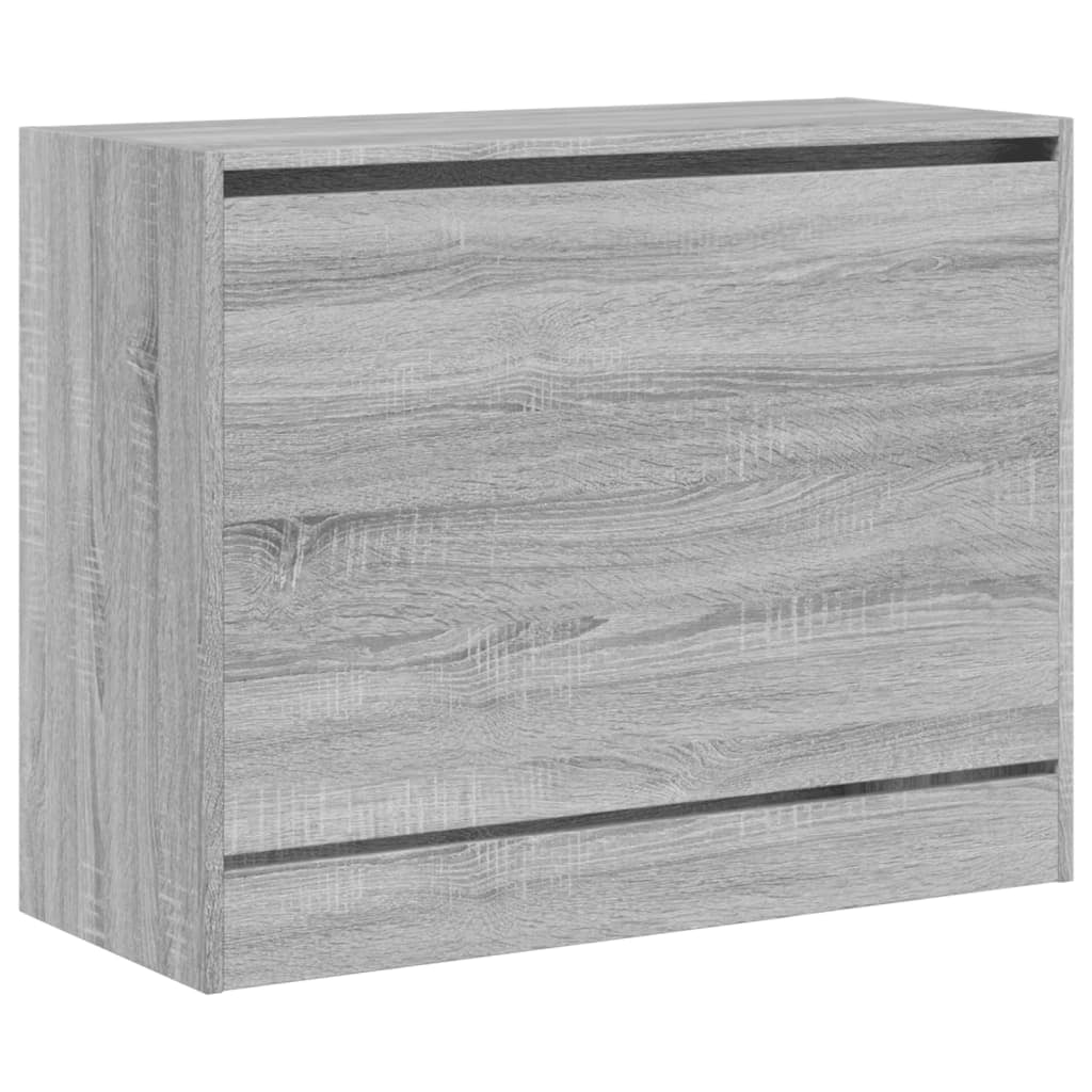 Scarpiera mobile contenitore per scarpe mobile per ingresso/corridoio/soggiorno design Sonoma 80 x 34 x 63 cm legno ingegnerizzato grigio 02_0022097