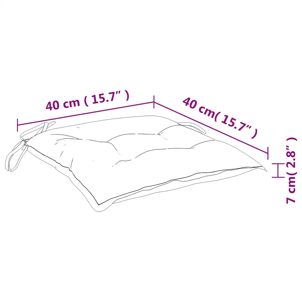 Cuscini per Sedia 4 pz | Cuscini per sedie Rosa 40x40x7 cm Tessuto