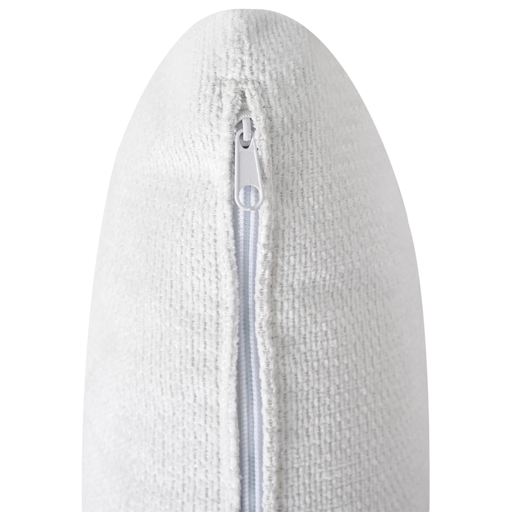 Divano a 2 posti con imbottitura spessa e idrorepellente Bianco sporco con schienale e parte anteriore in tessuto poliestere e gambe in legno