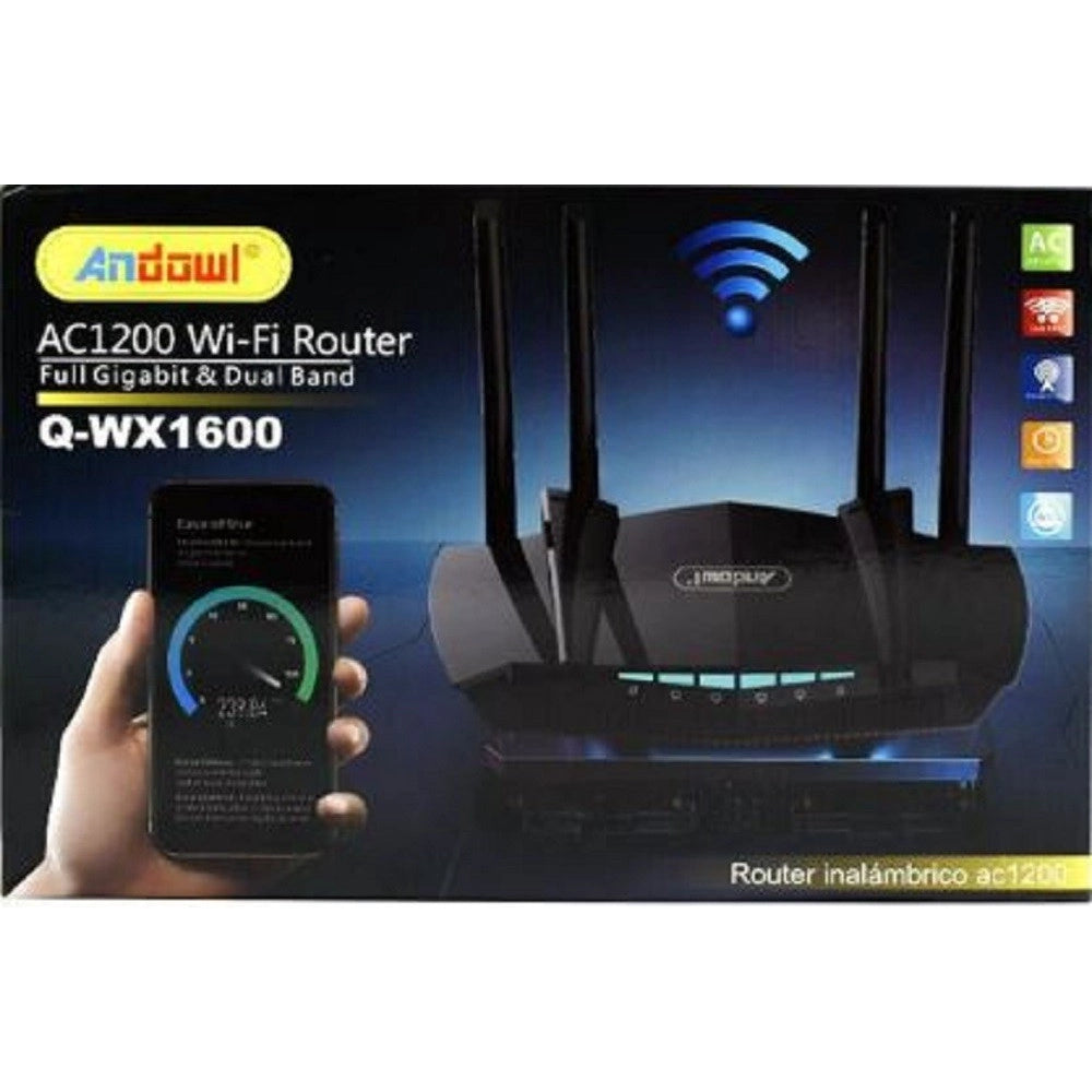 Trade Shop - Router Wireless Ac1200 Wifi 2.4ghz+5ghz Full Gigabit Dual Band Wps Casa Q-wx1600 -