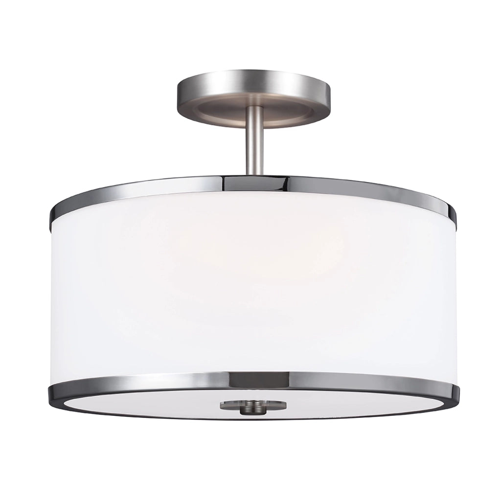 Lampada a Soffitto 2 Luci Rama In Acciaio Nero A Bracci E Sfere In Vetro Opalino