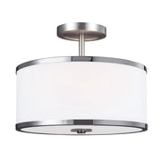 Lampada a Soffitto 2 Luci Rama In Acciaio Nero A Bracci E Sfere In Vetro Opalino