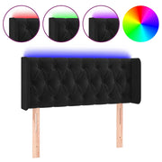 Testiera | Testata a LED Nera 103x16x78/88 cm in Velluto