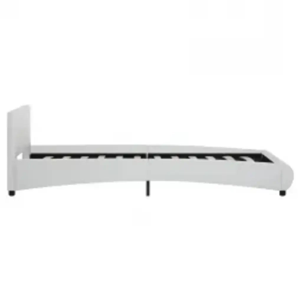 Giroletto con LED senza Materasso Bianco in Similpelle 90x200cm