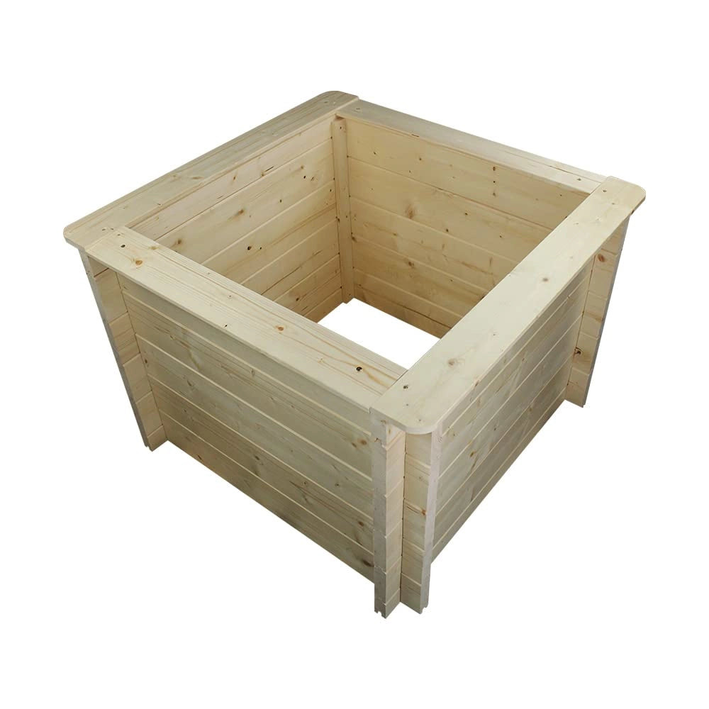 L?aiuola di giardino sopraelevata in legno - 78x78x57 cm - Timbela M621