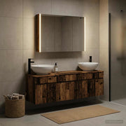 Set di Armadi da Bagno 4 pcs Legno antico 103,5 x 15,5 x 70 cm 3406629