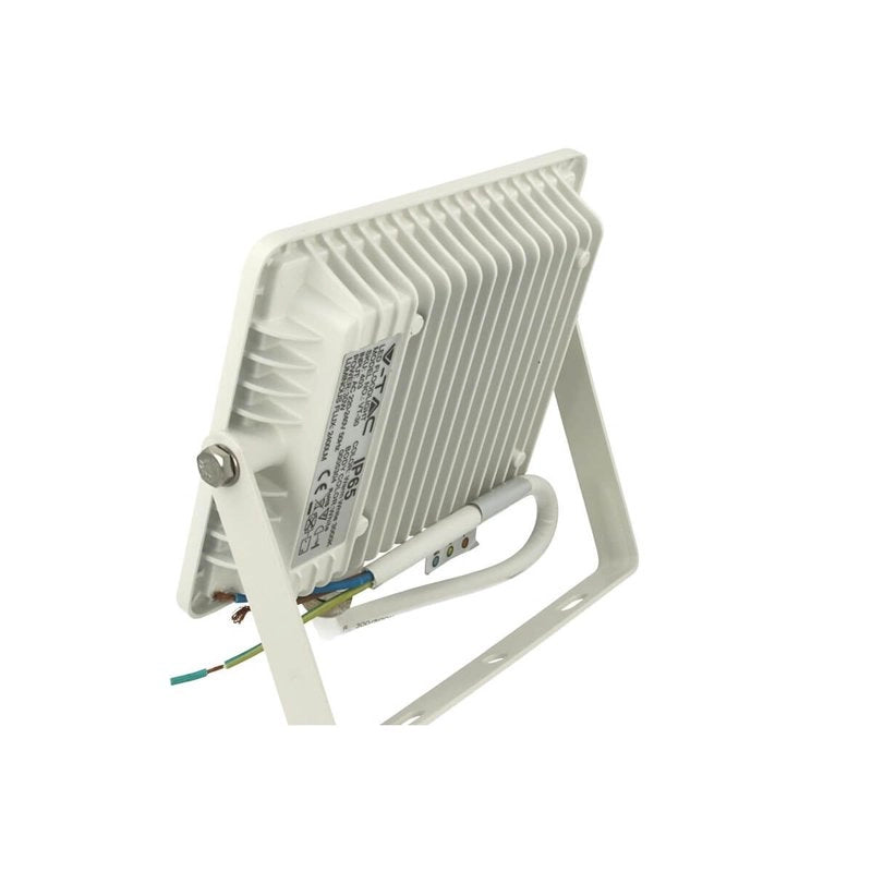 Faro Led Flood Light 10W IP65 Bianco Caldo Super Slim Carcassa Bianca Smd Samsung SKU-427