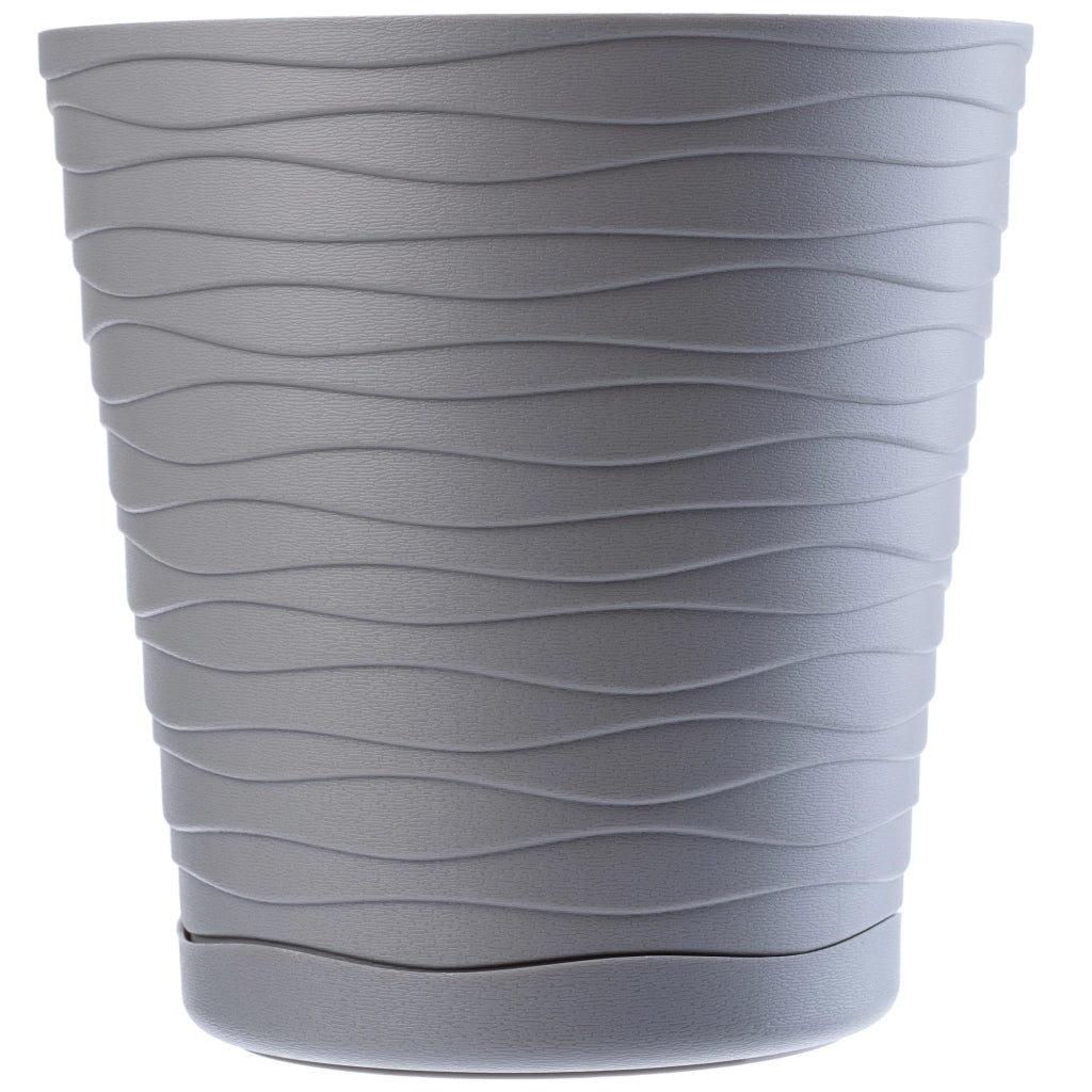 Vaso da fiori KADAX da 30 cm, con coperchio in plastica e supporto.