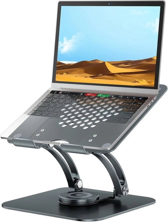 Supporto Ergonomico Rotante per Laptop con 360 Gradi di Rotazione - Regolabile Alzavastra per Laptops da 10-17 Pollici