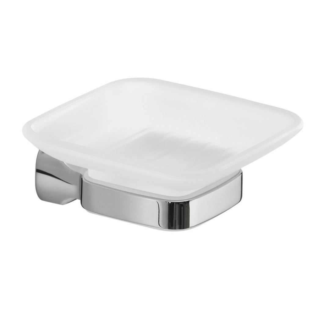 Portasapone da muro in acciaio inox e Cromall ST11 Gedy serie STELVIO Cromato