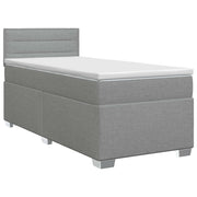 Letto box spring con materasso Grigio Chiaro 90 x 190 cm 3450362