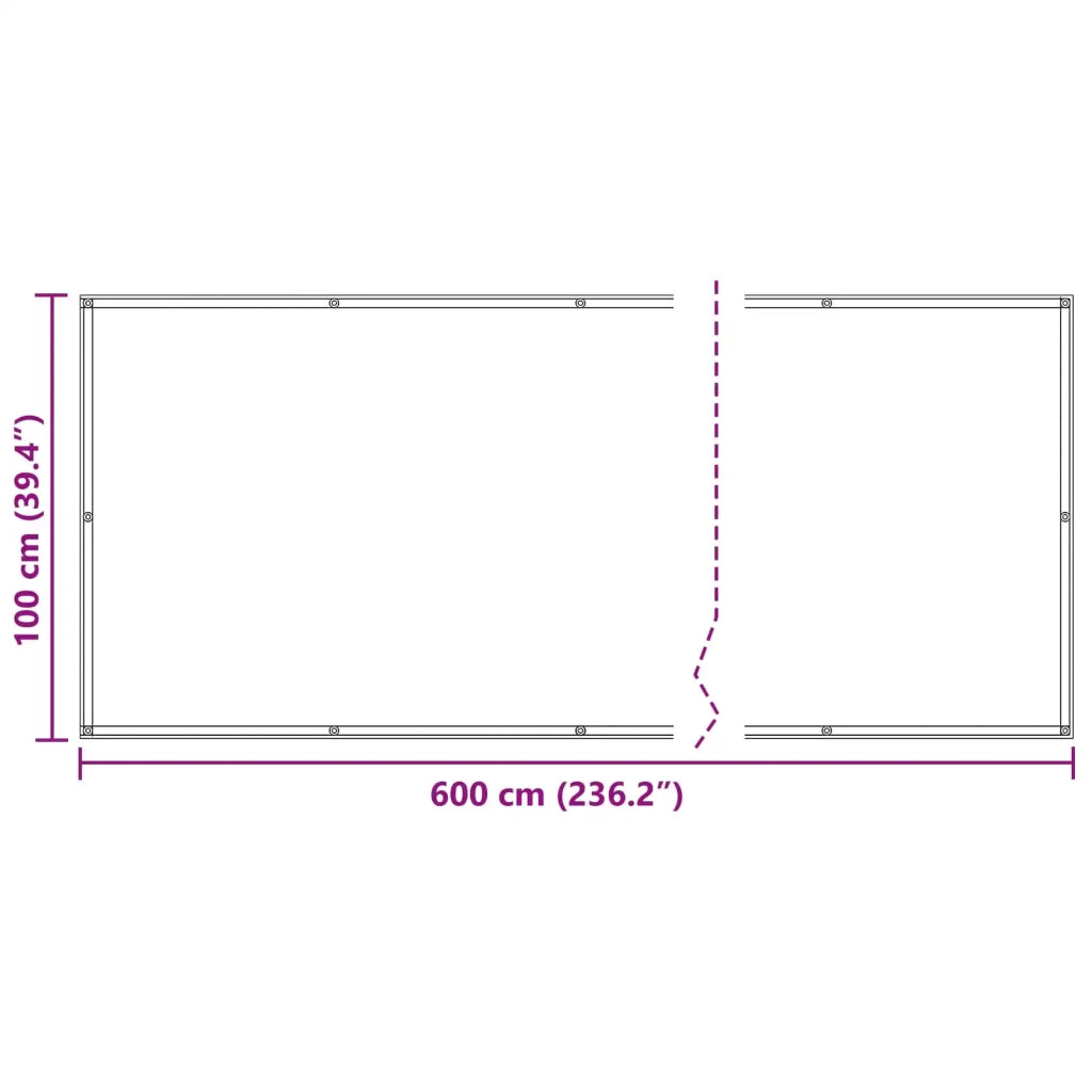 Schermo da balcone Blu 100 x 600 cm Tessuto Oxford