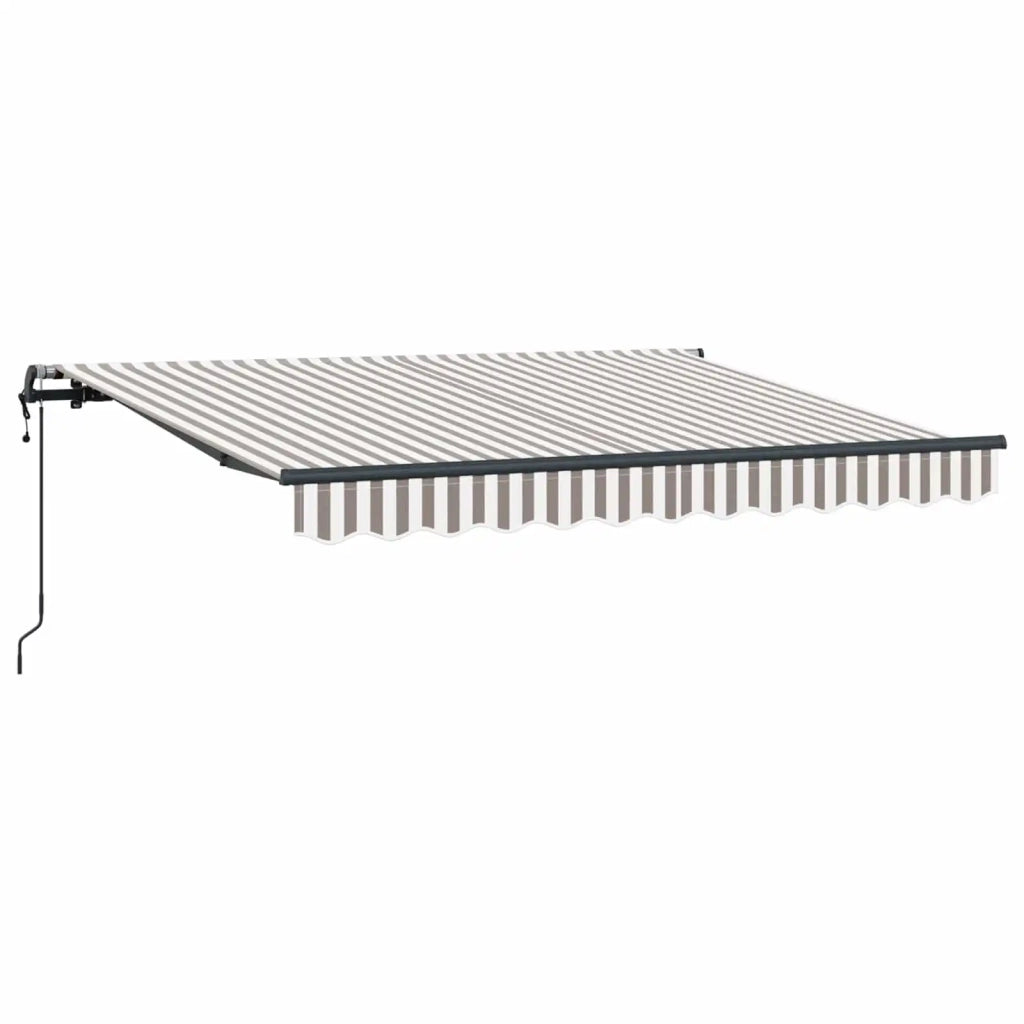 Tenda retrattile Grigio chiaro e bianco 400 × 300 cm 3426042