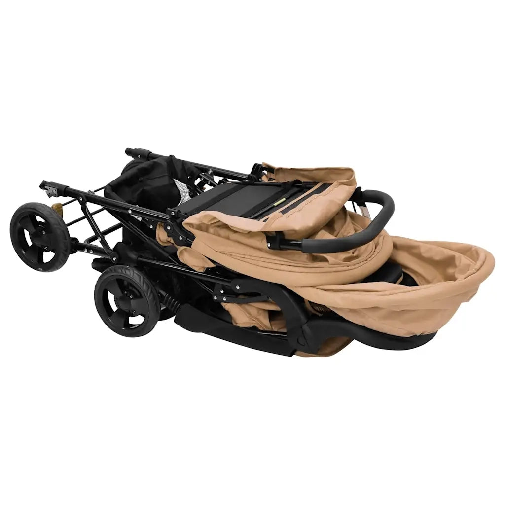 Passeggino Gemellare a Tandem Tortora in Acciaio cod mxl 75583