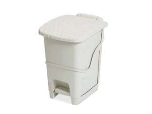 PATTUMIERA RATTAN BIANCO LT.6 ART.440- - cm.20x25x28h. - lt.6 - 14 pezzi DEA HOME
