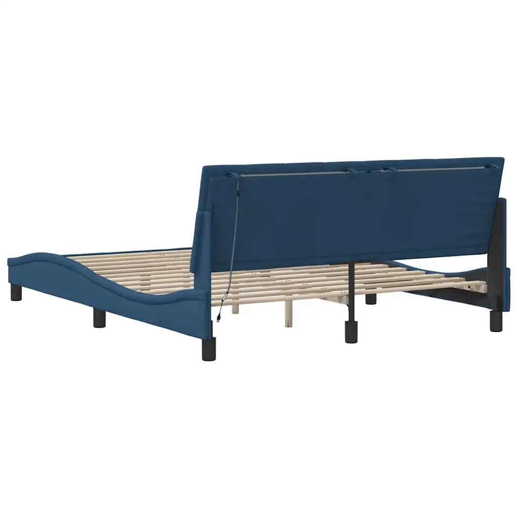 Giroletto senza Materasso Hanko Blu 160x200 cm in Tessuto 3310474