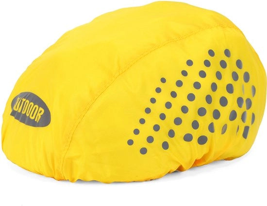 Set di caschi per bicicletta acqua-resistenti, 2 pezzi, caschi per bicicletta riflettenti, con spille regolabili, cappucci in tessuto, caschi per bicicletta da pioggia, adatti per bambini e adulti, alta visibilità, Giallo 2.