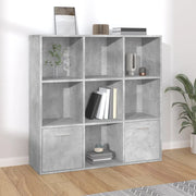 Libreria Grigio Cemento 98x30x98 cm in Legno Multistrato 801120