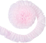 Ruches Lint 10 Metri - Doppia Facia - Elastico - Rosa - 48 mm Largo - Comfortevole e Respirante - Lint per Doppia Facia