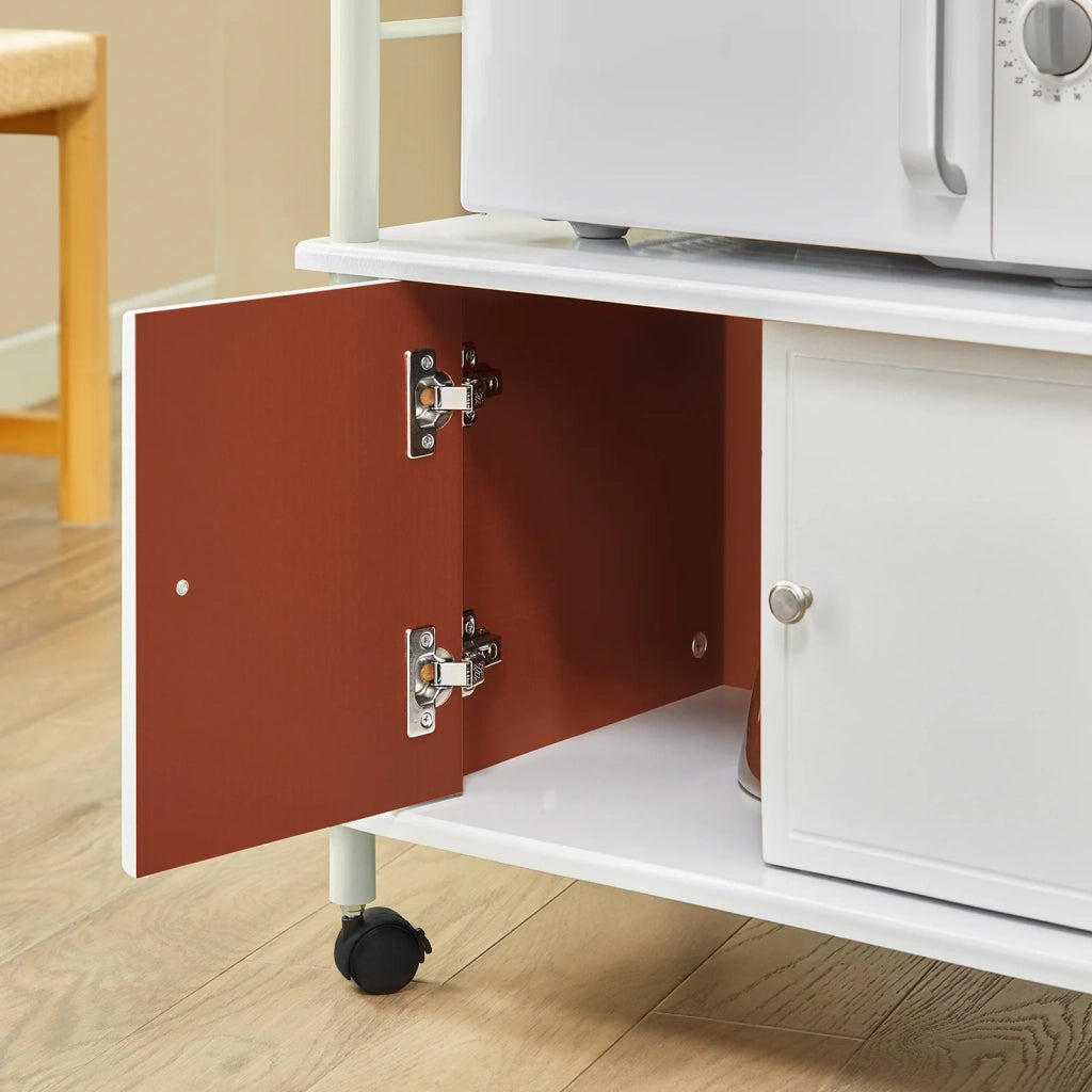 Mensole per Forno a microonde, Carrello da cucina, armadietto cucina Bianco FRG12-W