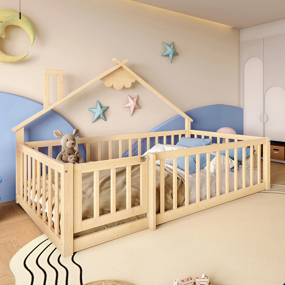 Letto bambino - Xylo - 90x190 cm pino naturale