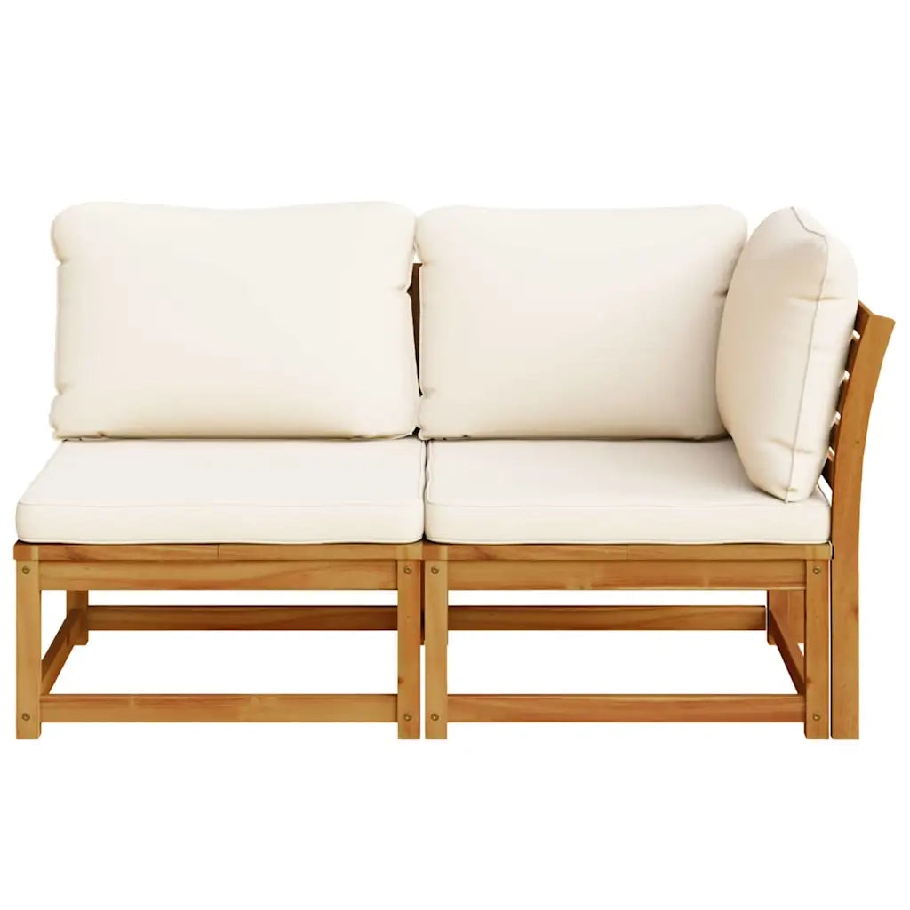 Set Salotto da Giardino 2 pz con Cuscini Legno Massello Acacia 366492