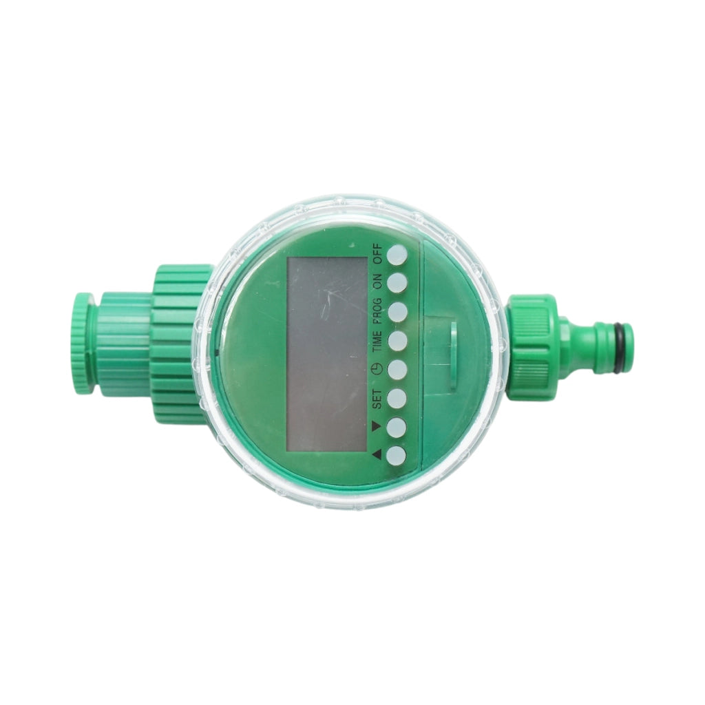Kit completo per irrigazione a goccia con tubo da 25 m, timer, ugelli, connettori e aste di fissaggio (100 pezzi)