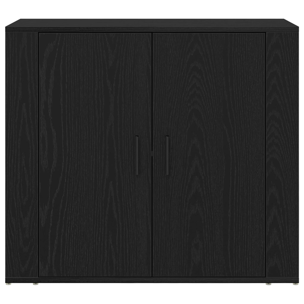 Madie 3 pz Rovere Nero Legno ingegnerizzato