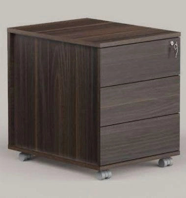Cassettiera su ruote in melaminico con 3 cassetti cm. 33/45x58x55h
