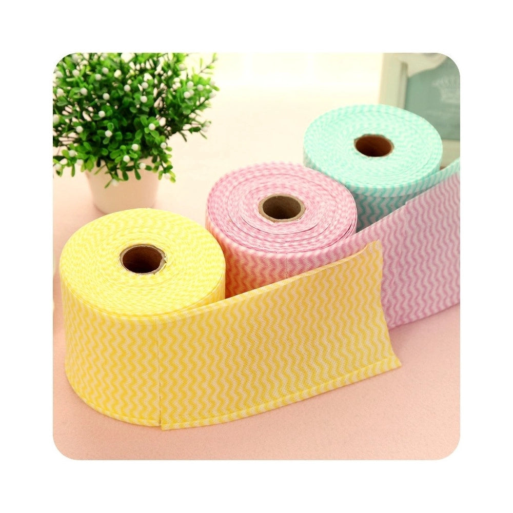 Trade Shop - Rotolo Salviette Asciugamano Cotone Usa E Getta Da Viaggio Monouso Pulizia Viso Trucco -