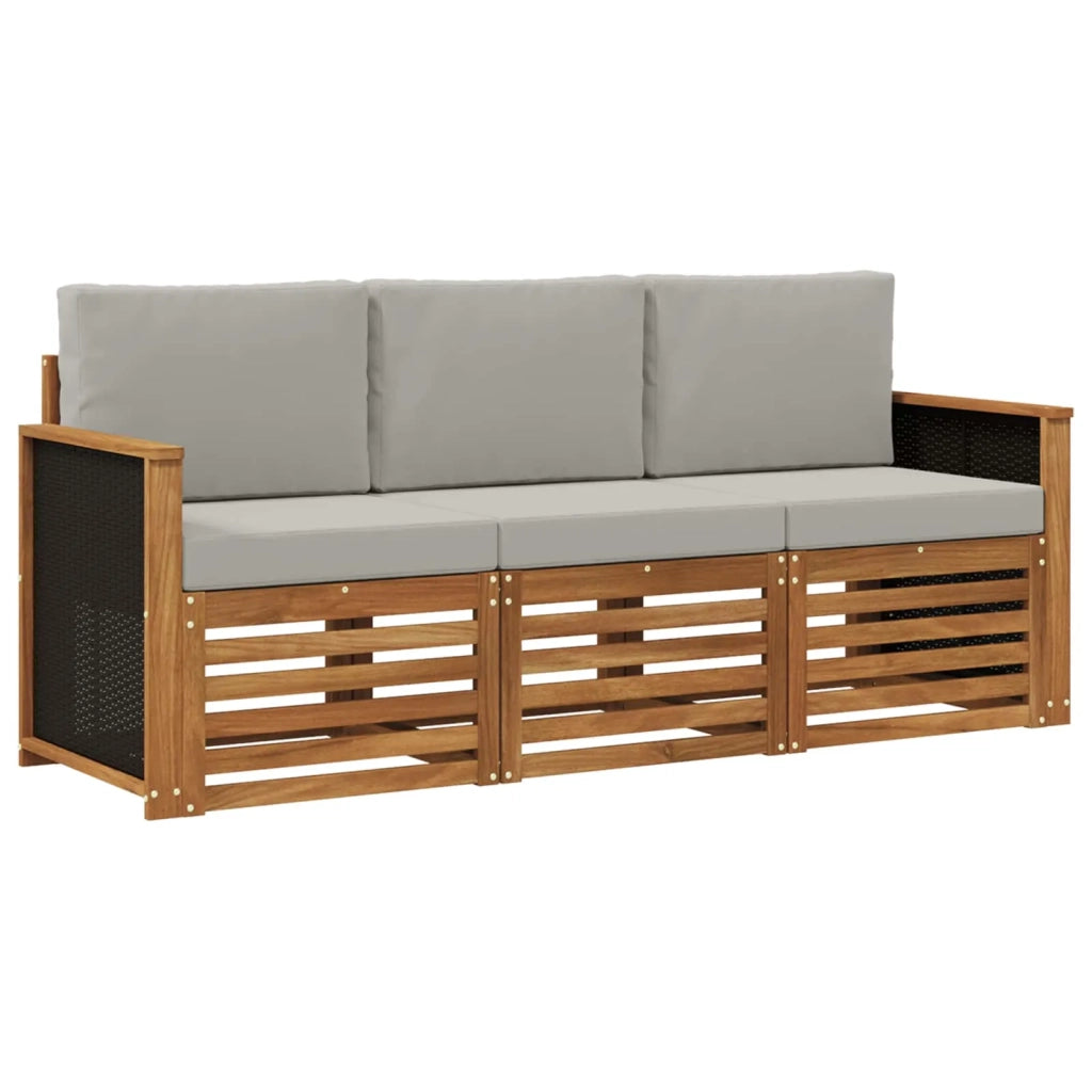 Set divani 3 pz Legno di Acacia Massello 3383952
