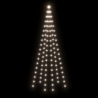 Albero di Natale Pennone Bianco Freddo 108 LED 180 cm 343519