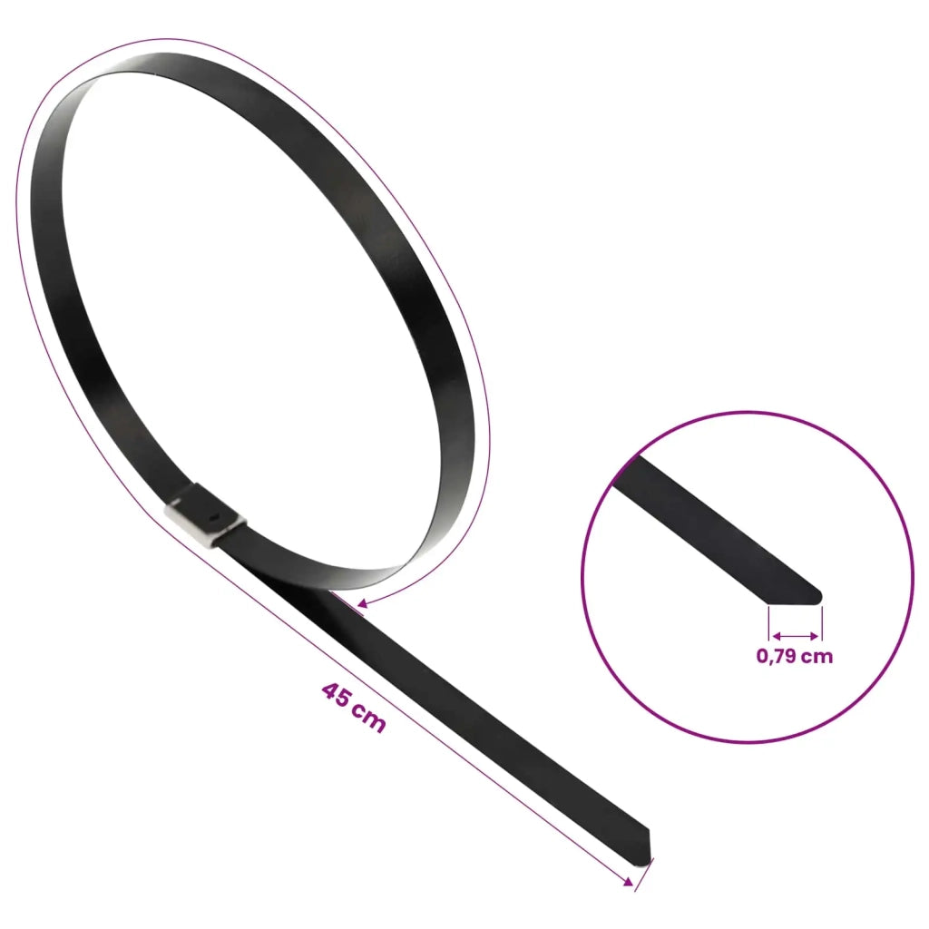 Fascetta per Cavi 25 pz 7,9 x 450 mm Nero 42029397