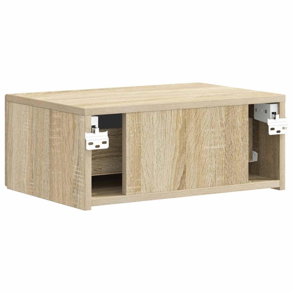 Mobiletto da notte a muro 2 pcs Rovere Sonoma 49 x 34,5 x 20 cm 898450