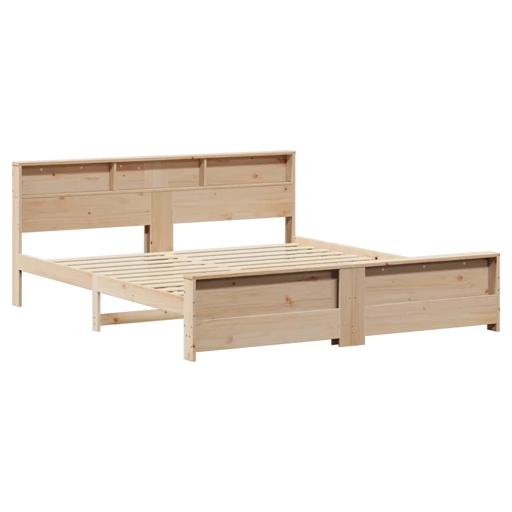 vidaXL Struttura del letto Marrone 180 x 200 cm Legno di pino massello