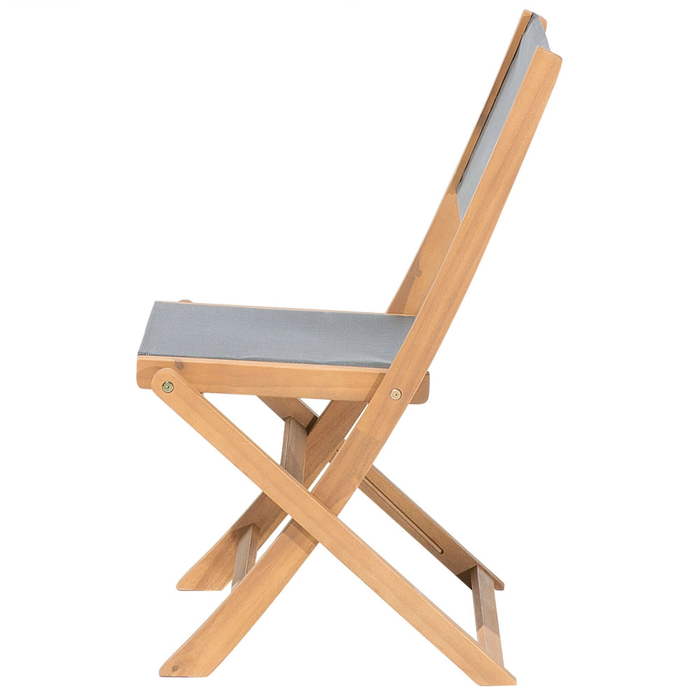Set da pranzo da giardino Tavolo in marrone chiaro di acacia 8 sedie 9 pezzi