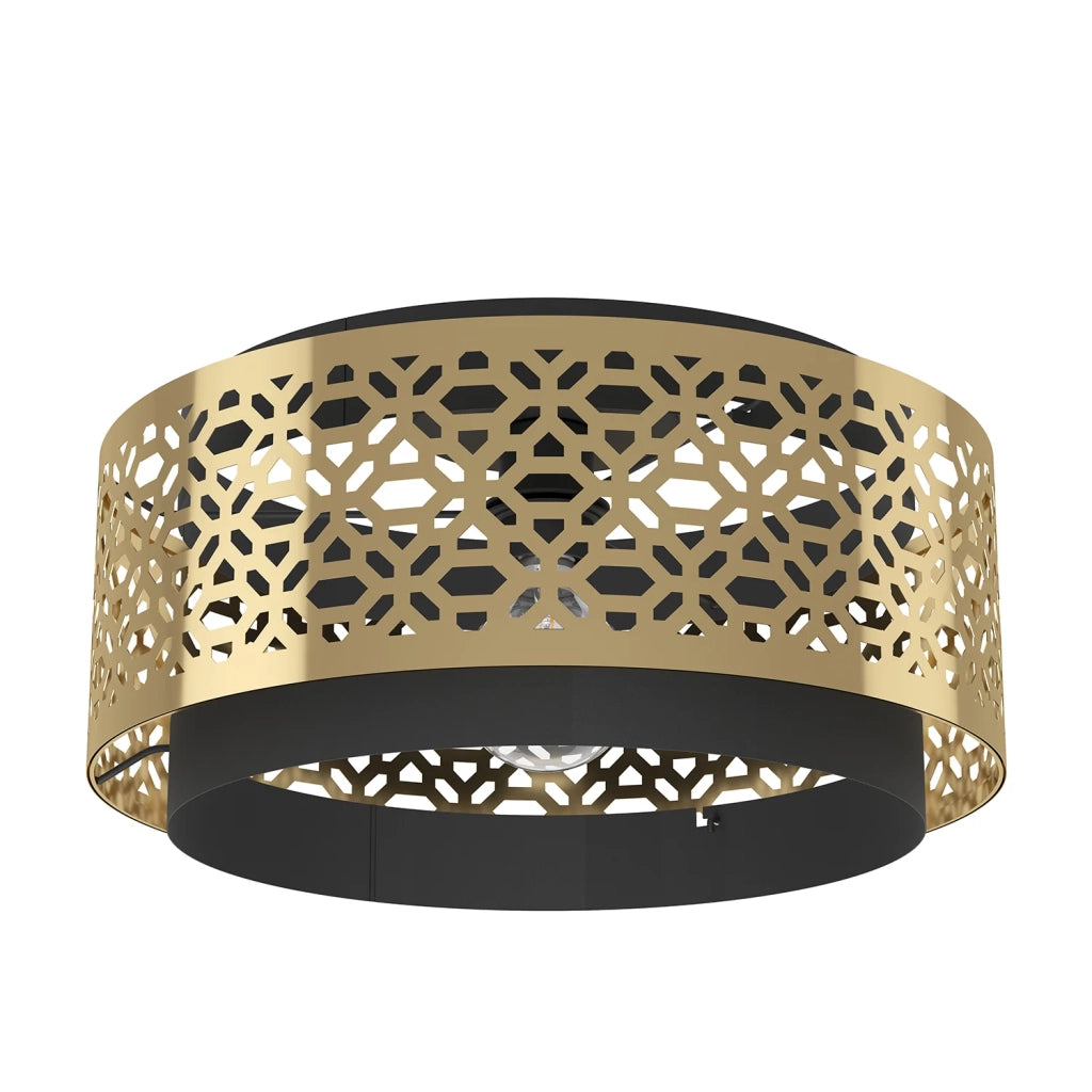 Plafoniera Vintage Sandbach Acciaio Nero 1 Luce E27