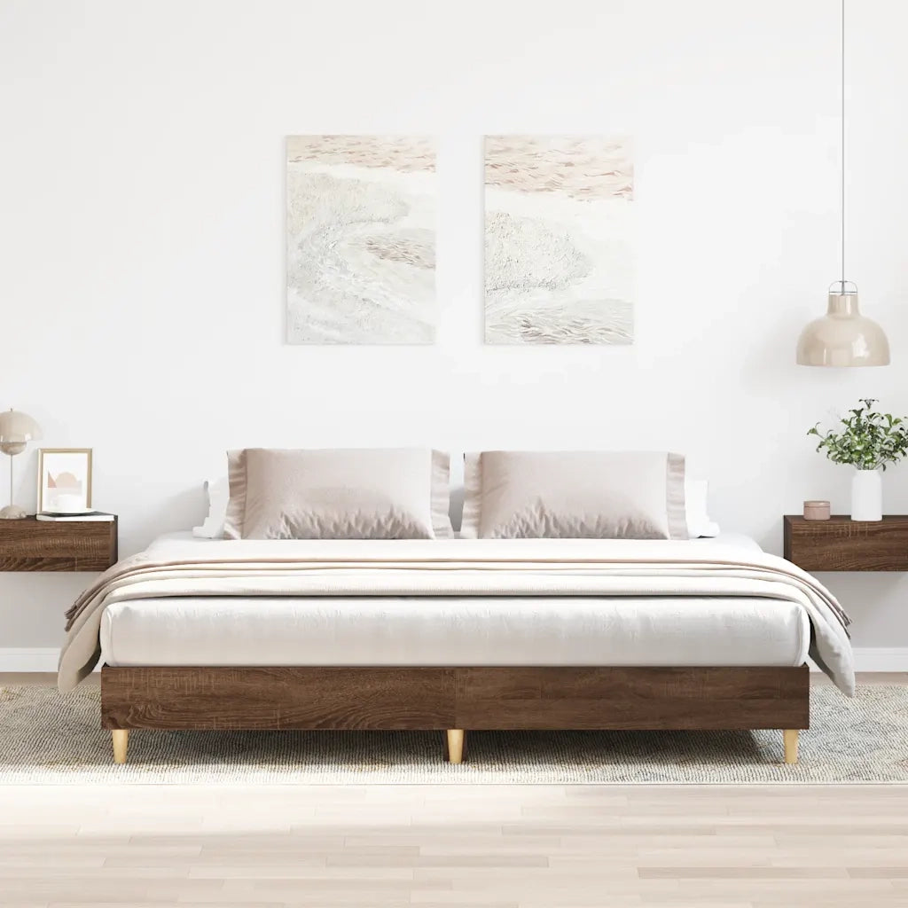 Giroletto senza Materasso Rovere Marrone 160x200 cm Truciolato