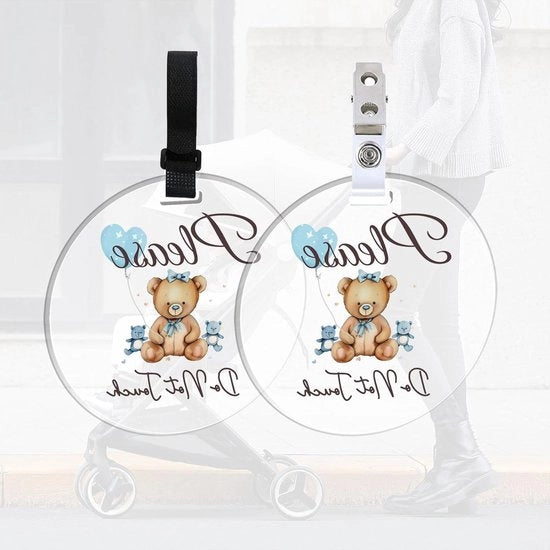Bilancia per Segnalazione Manuale 2 in 1 per Bambino - Wagen per Bambino con Ballo e Orso - Senza Contatto o Abbraccio - Regalo per Neonati - Nuovi Genitori - Ragazza/Ragazzo - Mamma/Papà - Sicurezza del Bambino