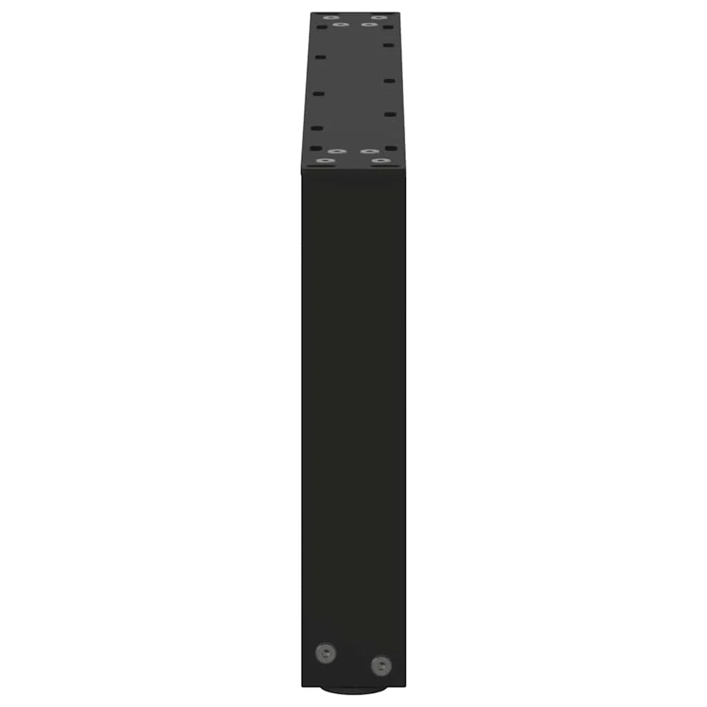 Set di 2 gambe per tavolino a forma di U 70 x 30 cm con pratici piedini livellatori design moderno in acciaio nero 02_0057384