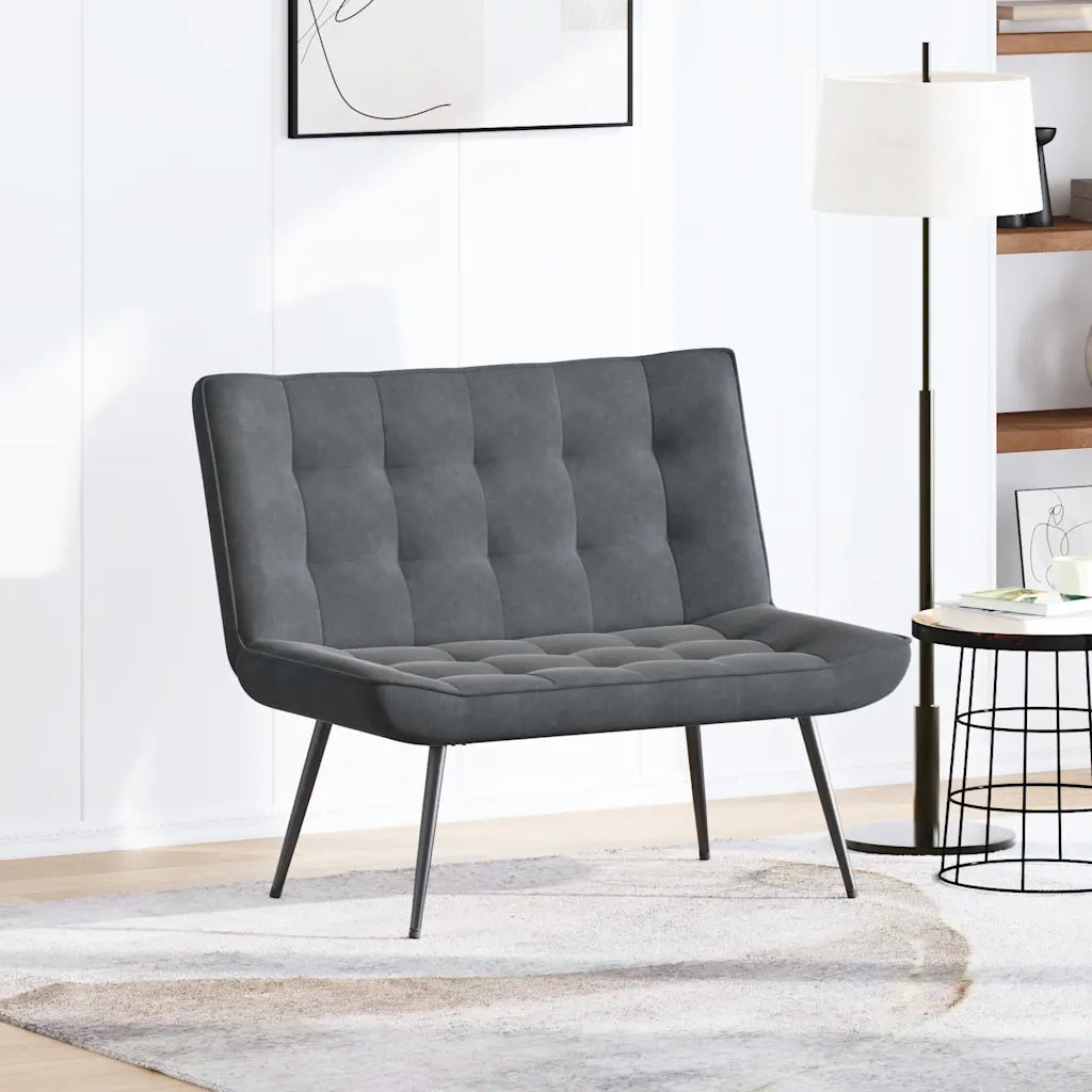 Panca Grigio Scuro 110x74x84 cm in Velluto CFW9756541
