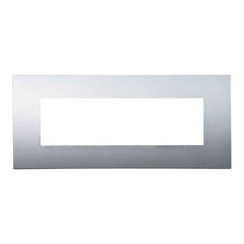 Placca Plastica Serie Venus 7P Colore Silver Compatibile Con Vimar Arke