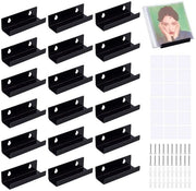 Set di supporti per dischi da 20 pezzi - Nero acrilico - Pannello di supporto - Spaziale - Facile da installare - Dimensioni 100 x 35 x 29,5 mm - Supporto per dischi in vinile