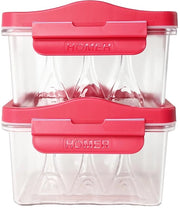 Set di contenitori a chiusura ermetica in plastica, lattina rossa, set di 2 pezzi, contenitore per la conservazione dei cereali, BPA libero, contenitore per la conservazione dei cereali muesli cornflakes.