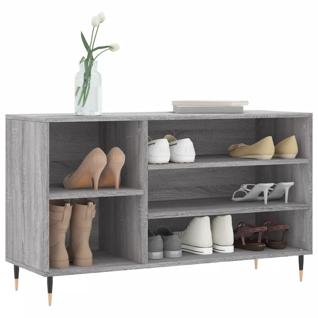 vidaXL Scarpiera Grigio Sonoma 102x36x60 cm in Legno Multistrato