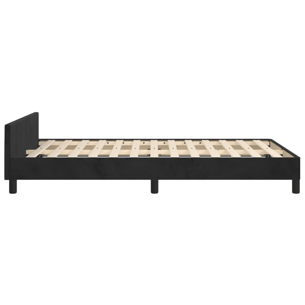 Giroletto senza Materasso Nero 120x190 cm Velluto 3270604